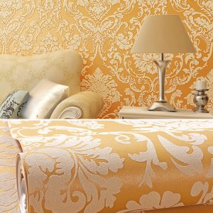 European Floral Non-Woven Wallpaper Damask 33776