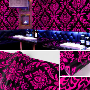 Bright Damask Vinyl Wallpaper For KTV 9002