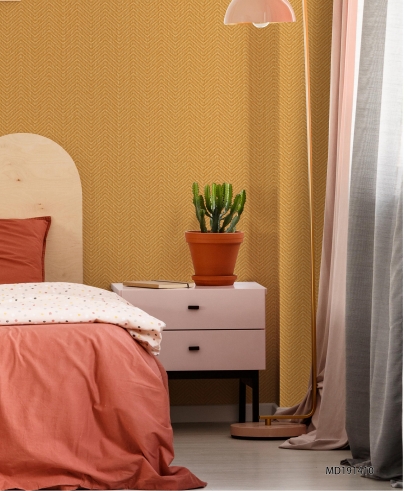 MD191410 Yellow plain wallpaper