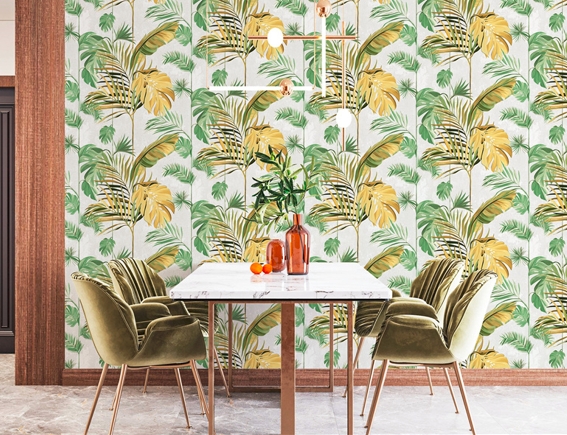 TZ24504 Modern Wallpaper Leaves