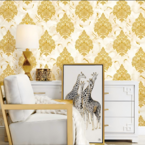 Document Damask Wallpaper Flowers And Vintage BA91401