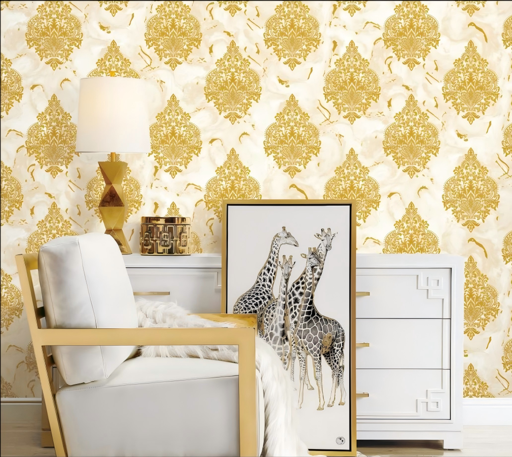 BAZZAR II_18(1) Document Damask Wallpaper Flowers And Vintage BA91401