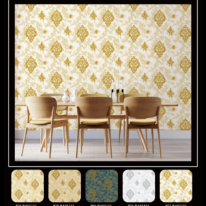 Damask Wallpaper PVC Coated Textured BA91152