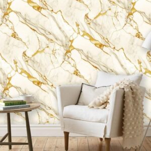 Gorgeous Marble Effect Wallpaper With Exquisite Color Variations 88121