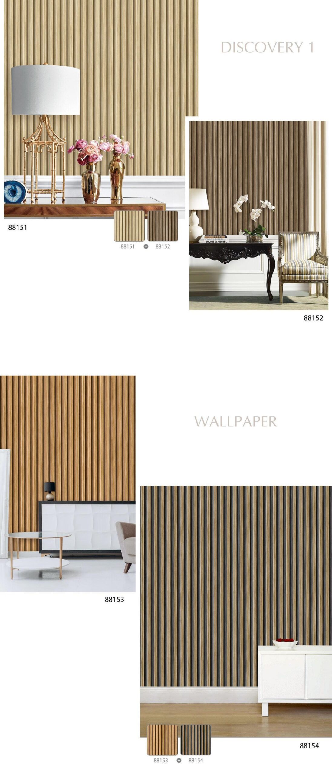 Distinct Vertical Strip Wallpaper