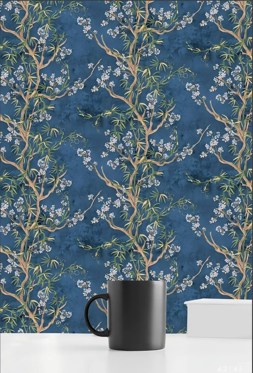 H2O 2_07(1) Elegant Floral Wallpaper With Intricate Tree And Flowers 62145