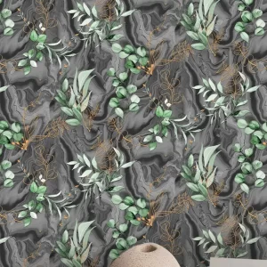 Nature Inspired Wallpaper With Intricate Leaf Motifs 62015