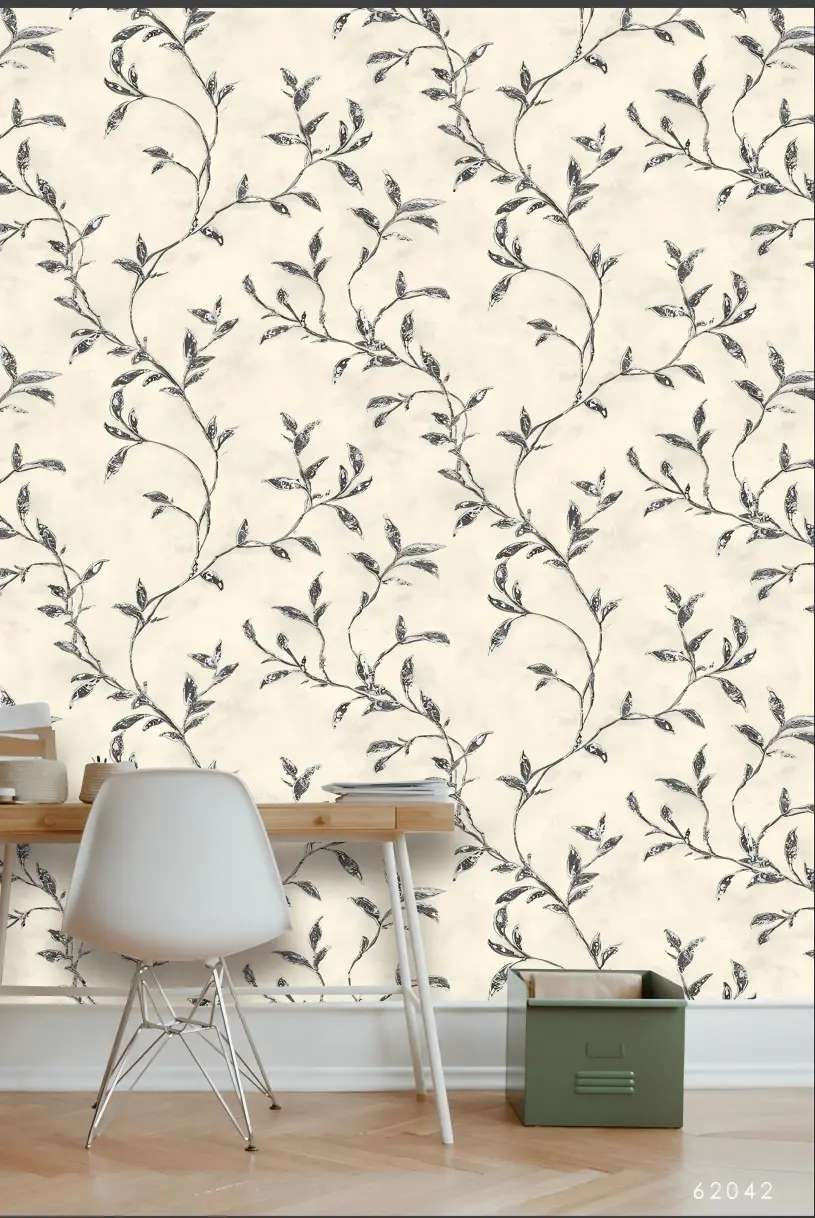 H2O 2_16(1) Elegant Botanical Wallpaper Intricate Navy Vine Motifs 62042