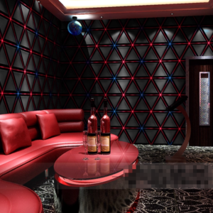 Geometric 3D Wallpaper With Background For KTV 5505-6