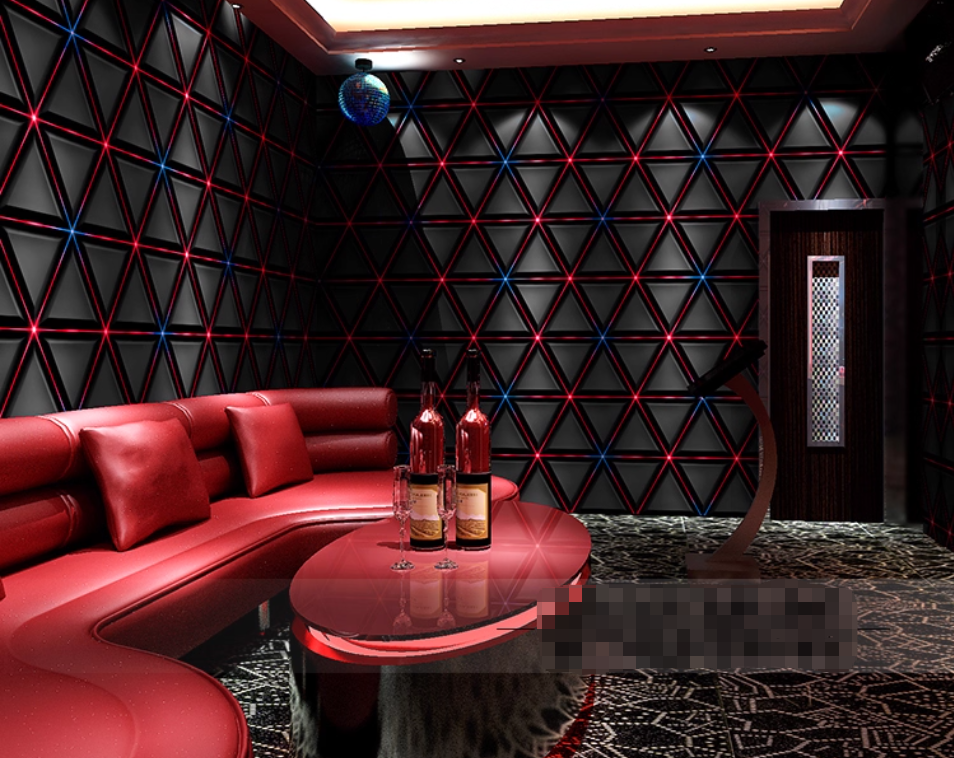 KTV5505-8 Geometric 3D Wallpaper With Background For KTV 5505-6