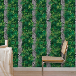 Modern Interiors Wallpaper Eco-Chic Greenery and Tree Strip TB1173
