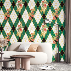 Geometric Floral Wallpaper