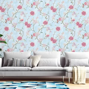 Pink Little Flowers Wallpaper Fireproof Flower Textured Wallpaper 570605