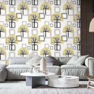 Little Tree Featured Wallpaper Damask Style 591301