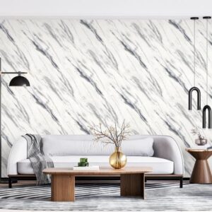 Marble Texture Wallpaper Bulk With White And Black 590801