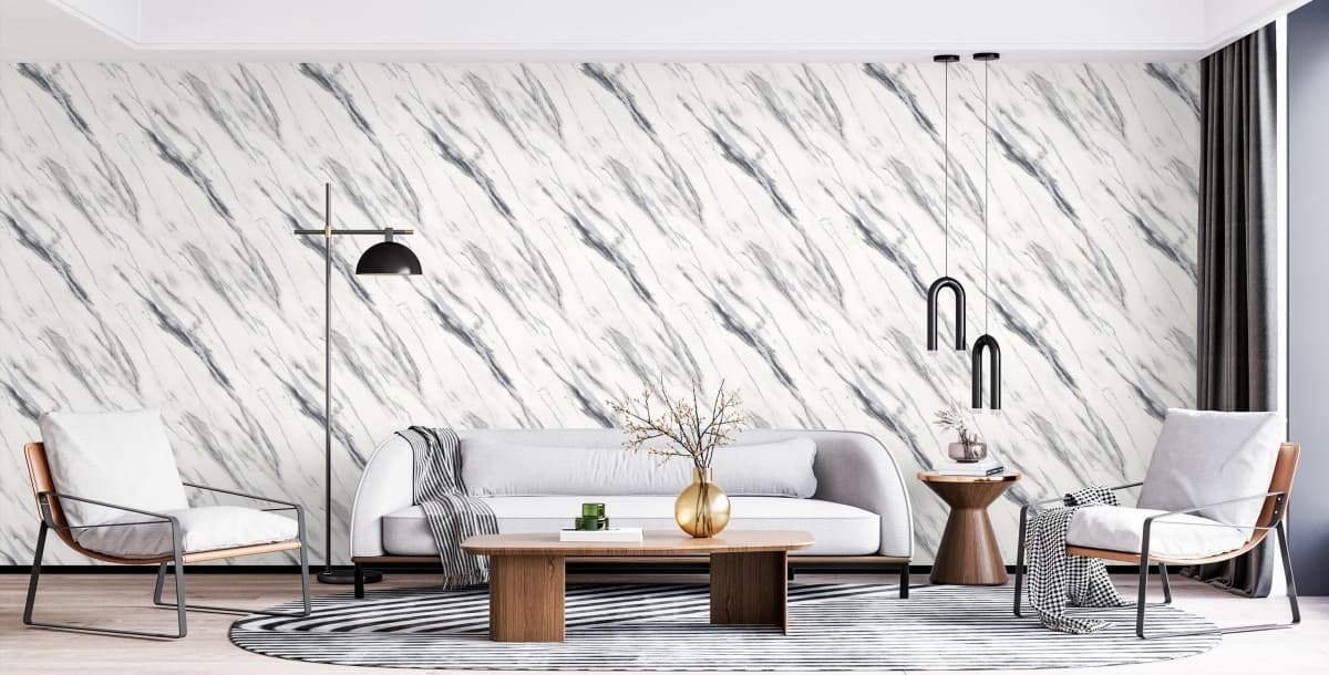 Phoenix Ⅲ_14_副本 Marble Texture Wallpaper Bulk With White And Black 590801