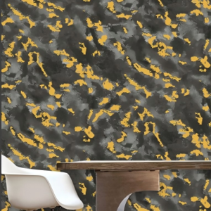 Golden Splashes Wallpaper With Dark Gray Textured 12095