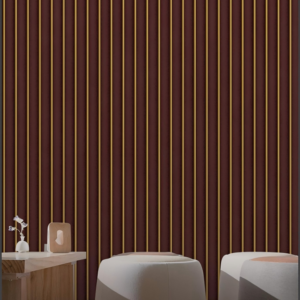 Elegant Dark Wallpaper With Vertical Gold Lines W1035