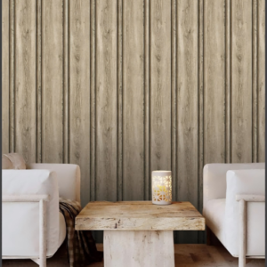 Natural Wood Wallpaper In Log Color W1061