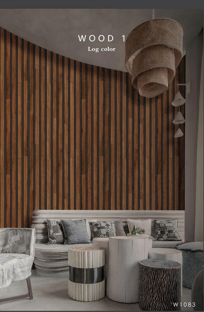 Wood 1_09(1) Rustic Wood Wallpaper With Vertical Striped For Cozy Spaces W1083