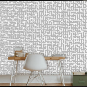 Sophisticated Wallpaper With Intricate Labyrinthine Grey And White Patterns11072