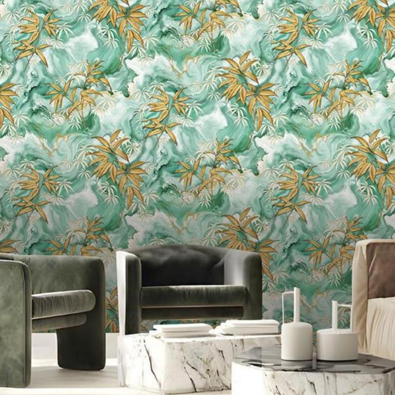 MC5025 Marble Wallpaper with Leaf