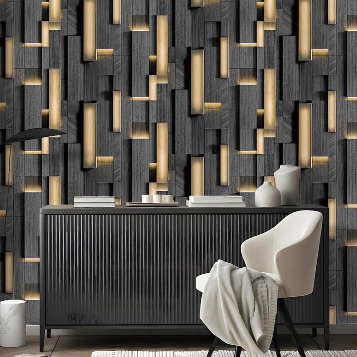 MC5155 3D Wood Wallpaper