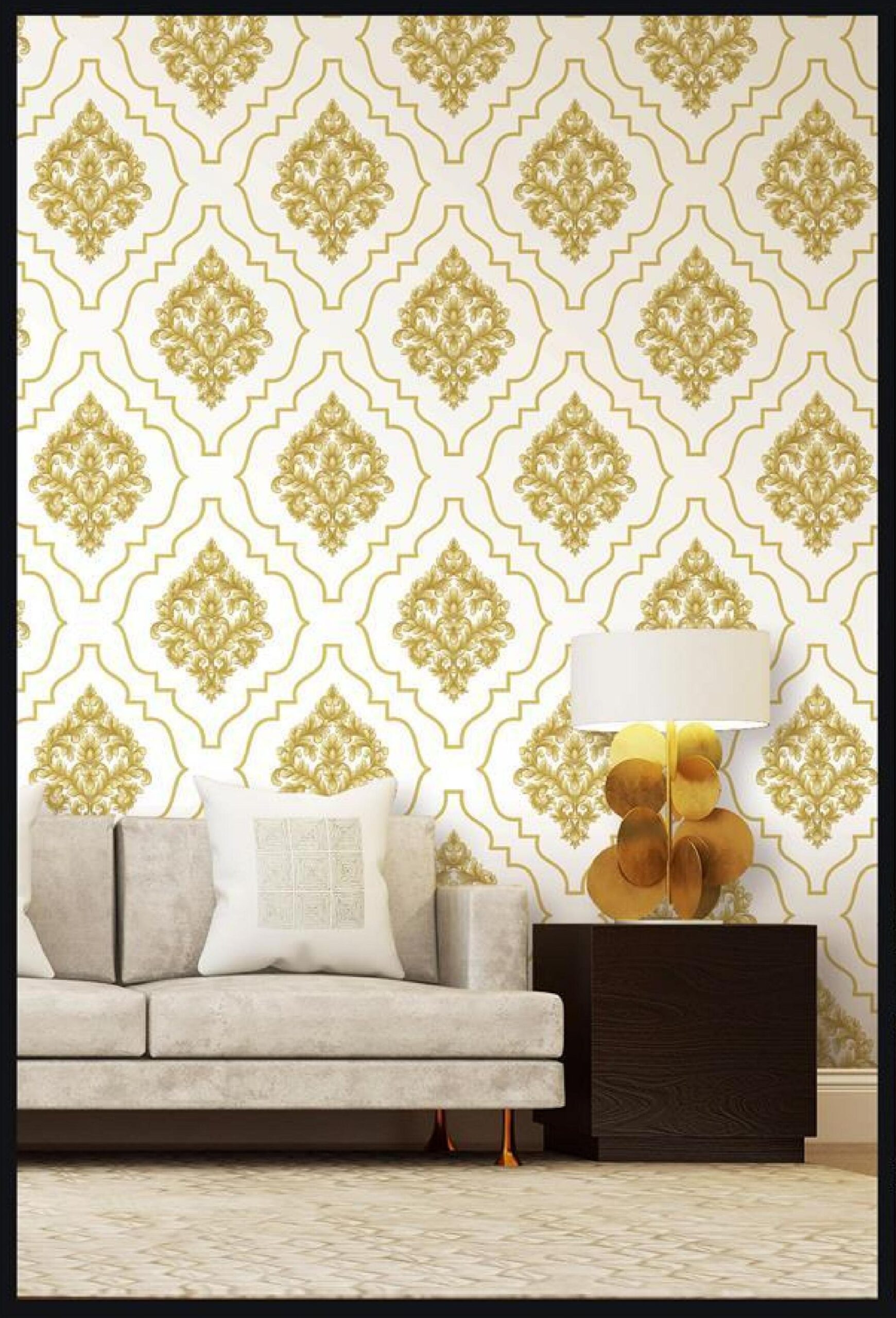 Elegant Damask Wallpaper