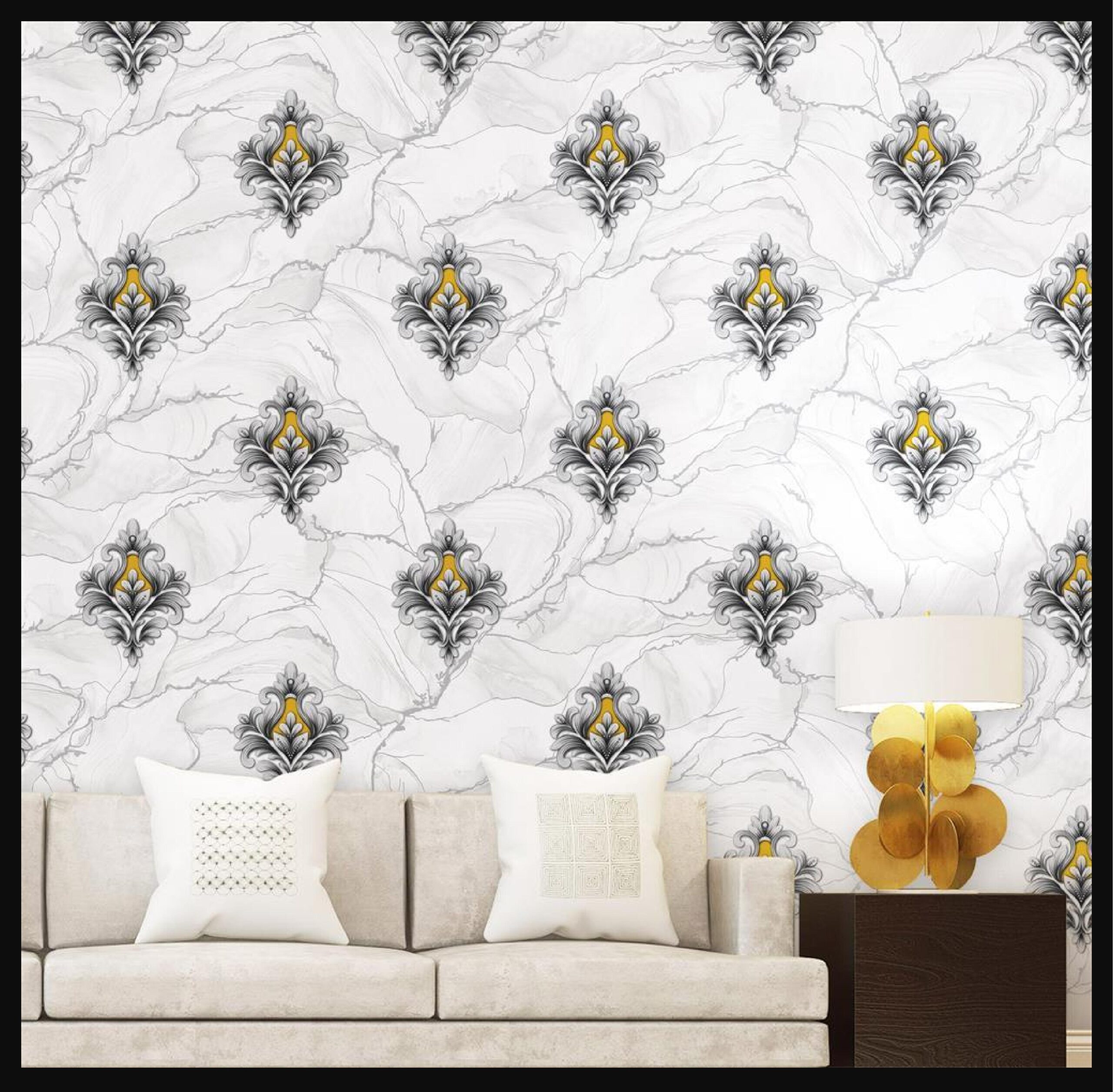 Elegant Damask Wallpaper