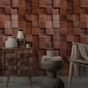 Wood Block Wallpaper