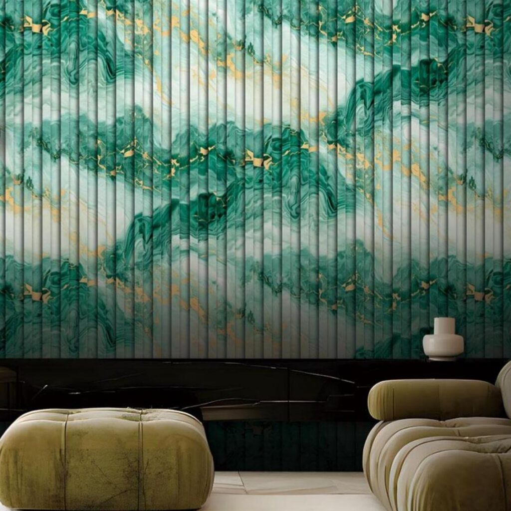 Fluted Marble Wallpaper