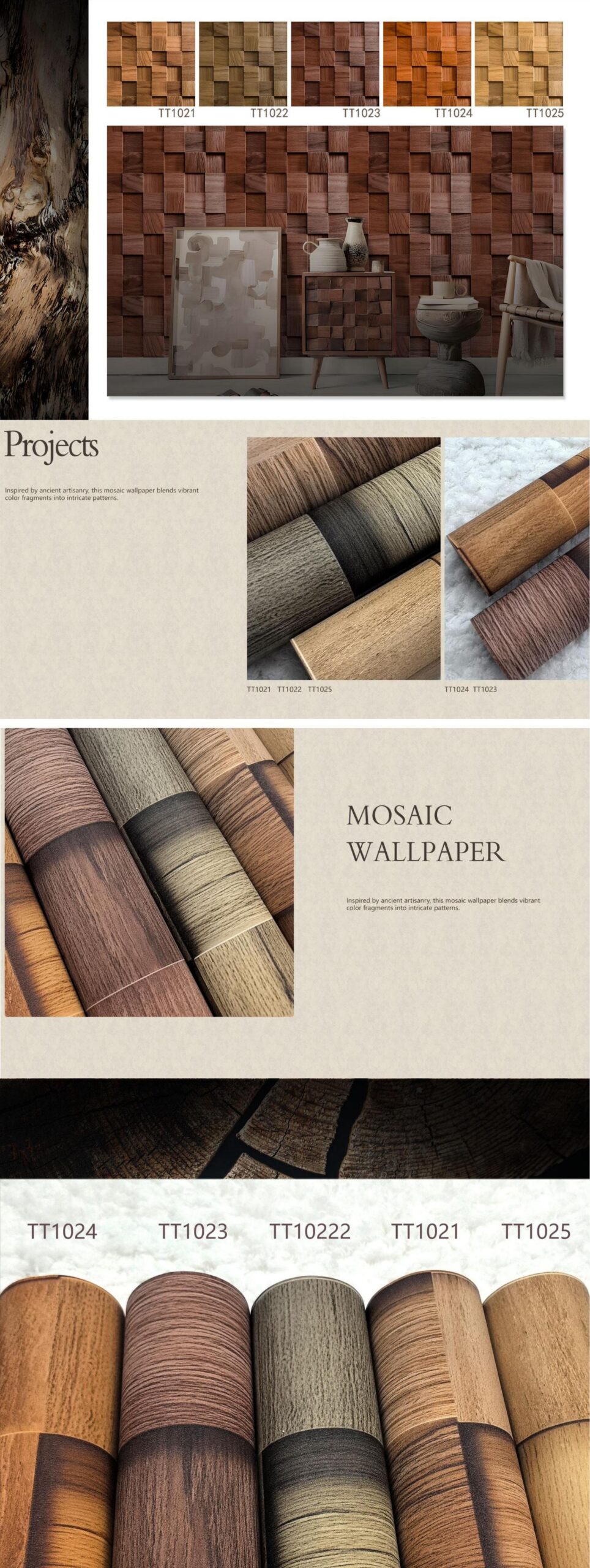 Wood Block Wallpaper