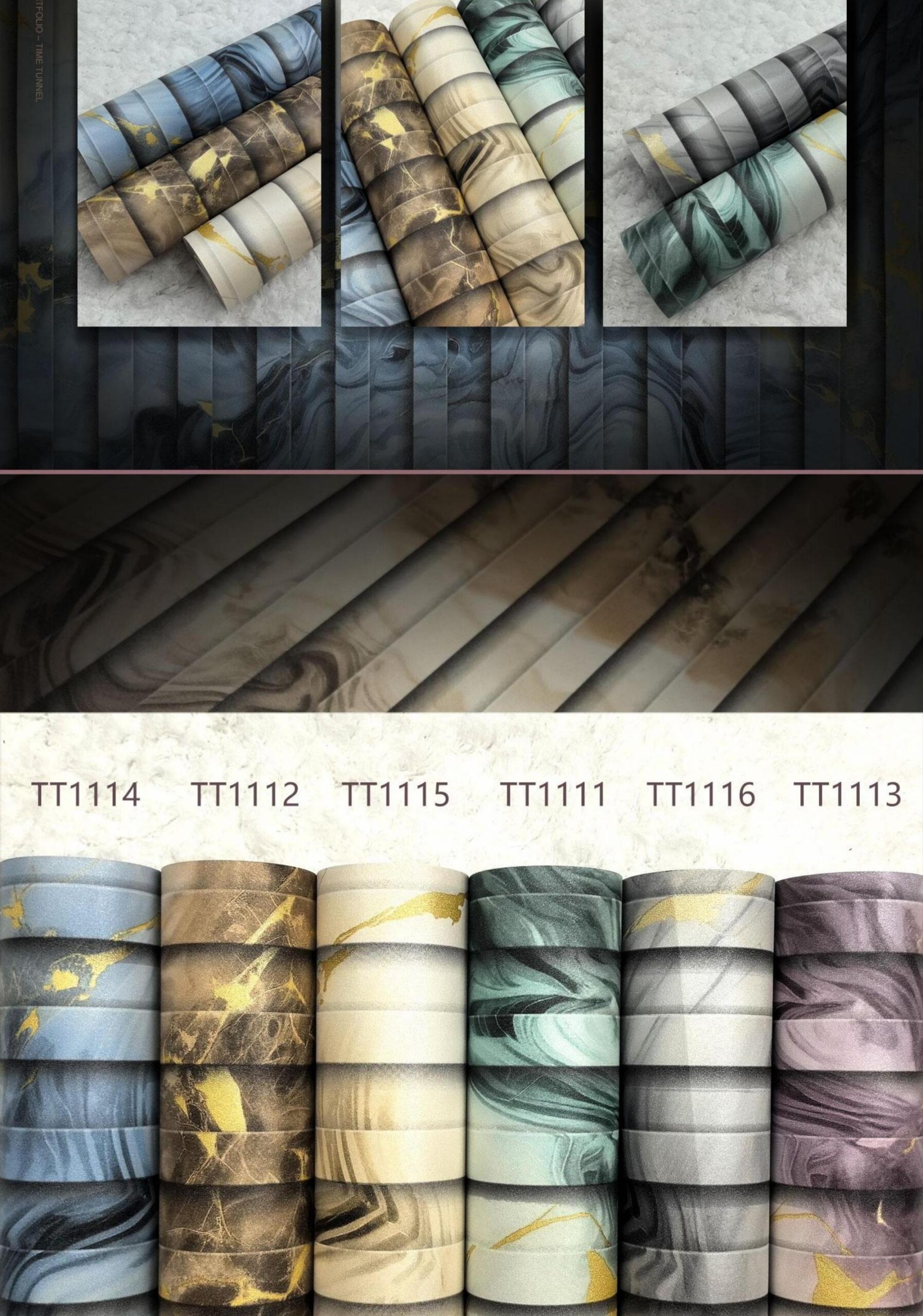 Fluted Marble Wallpaper