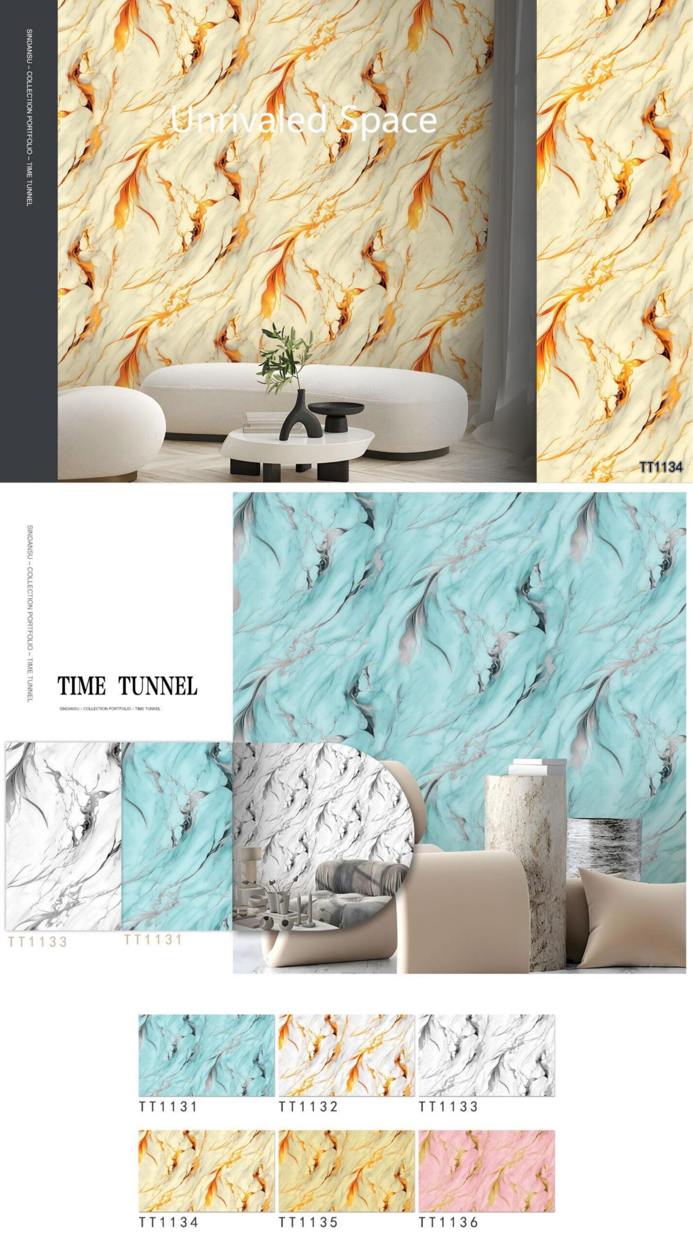 Faux Marble Wallpaper