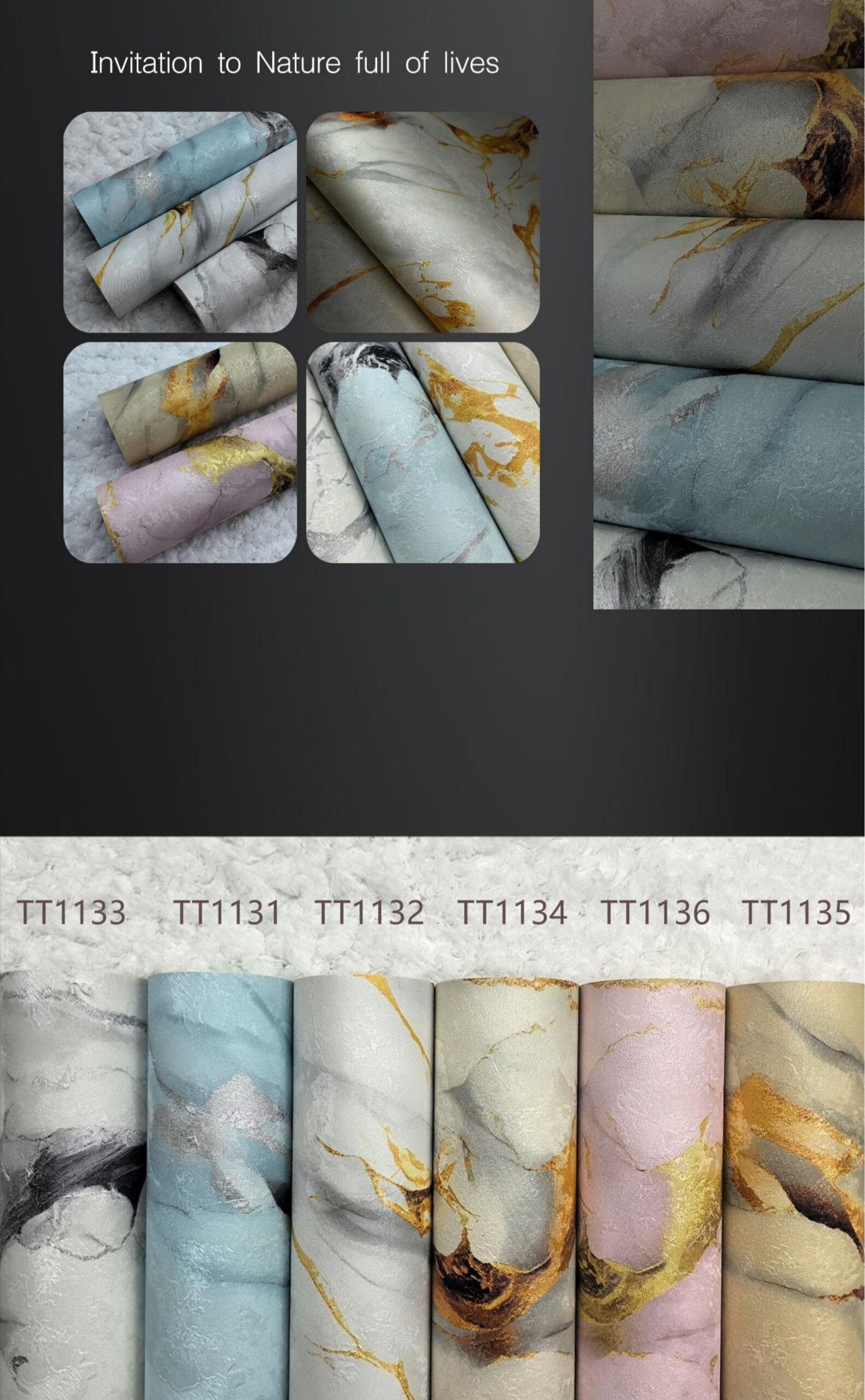 Faux Marble Wallpaper